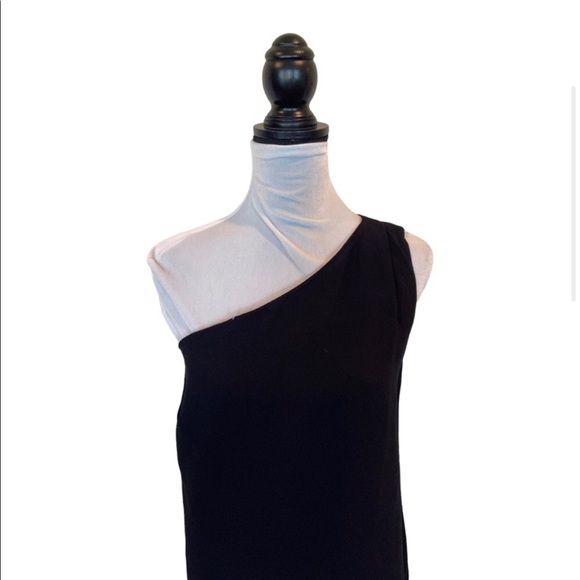 Massimo Dutti one shoulder little black dress size 10 - Picture 4 of 9